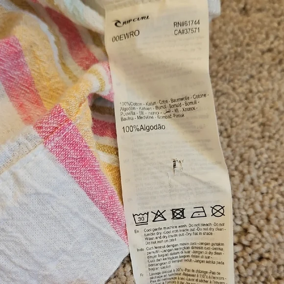 Rip Curl Women's Cotton Romper with Multicolor Stripes - Picture 11 of 13